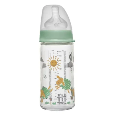 Nip staklena bočica Široko grlo, 240ml,vel.0,flow m, boy