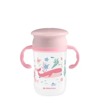 Kikka boo Čaša za piće 360,300ml deep sea pink