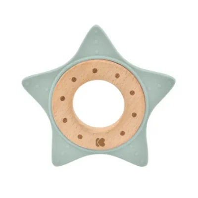 Kikka boo drvena i silikonska grickalica star mint