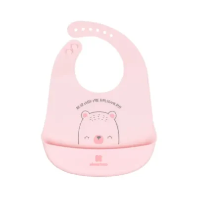 Kikka boo silikonski siperak bear with,pink