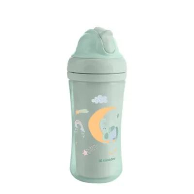 Kikka boo Šalica sa silikonskom slamkom 220ml,moony me mint