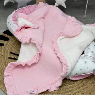 Dekica muslin teddy – roze