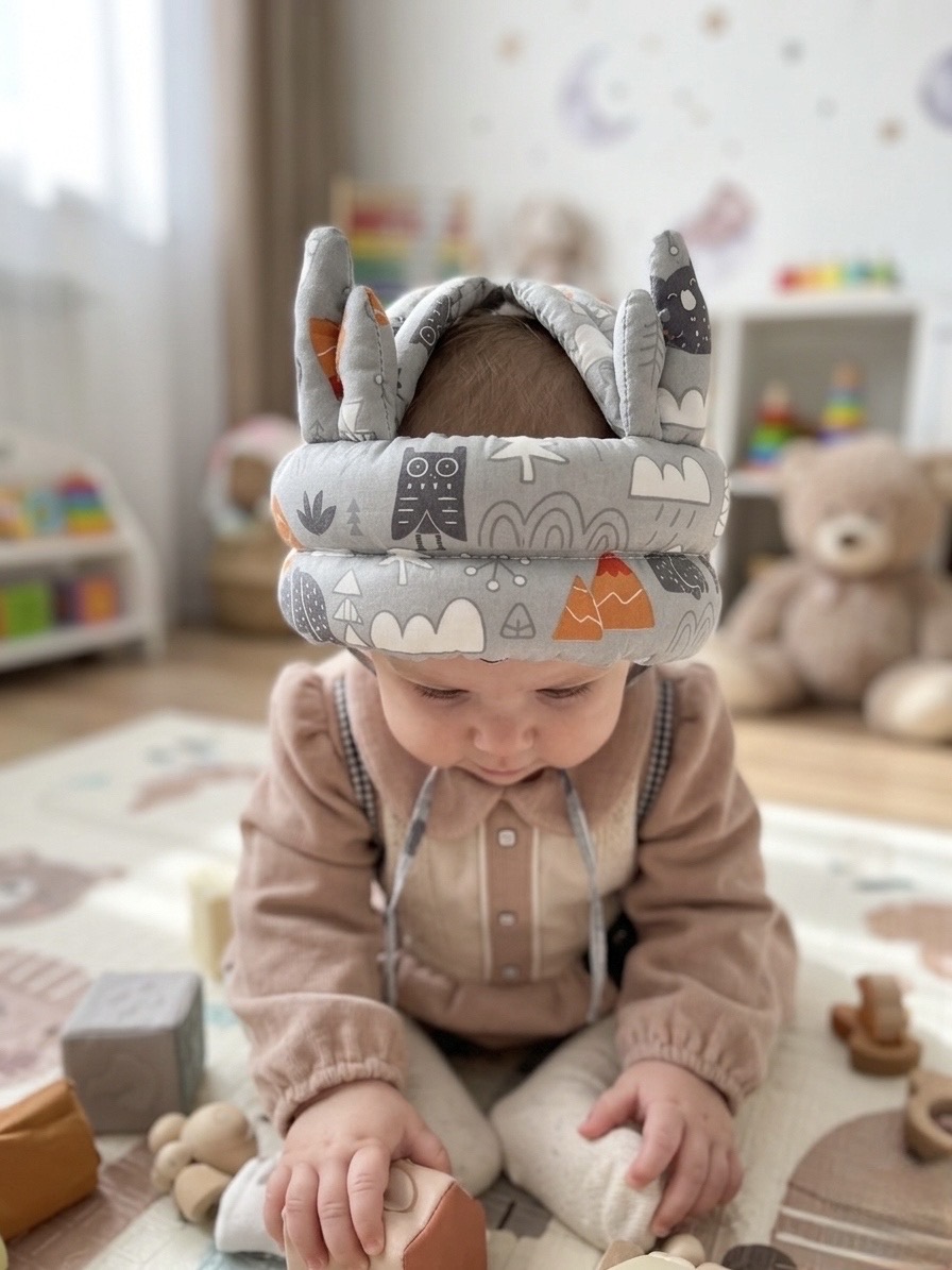 Baby helmet zaštita od povreda glave – siva
