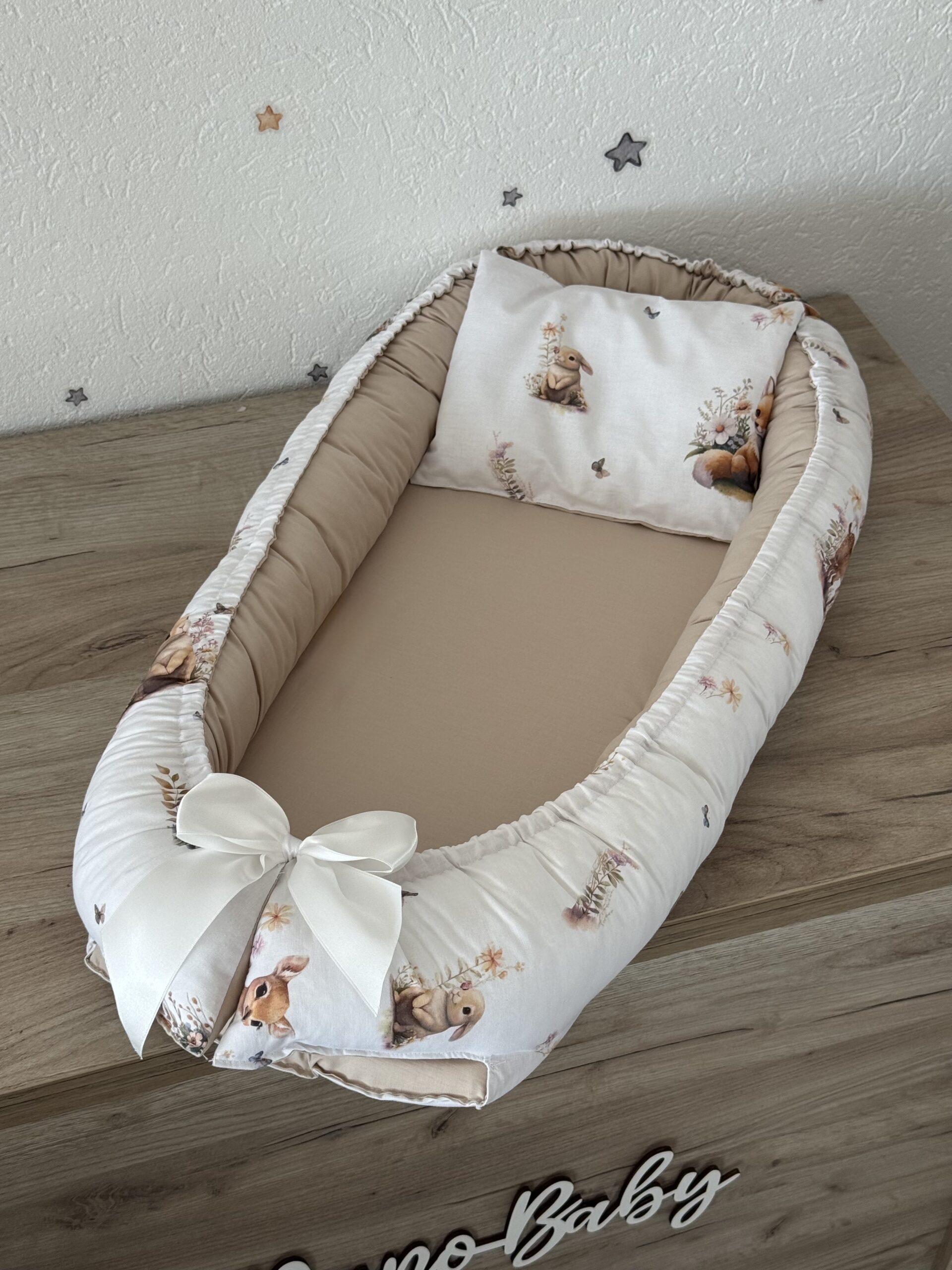 Gnijezdo s jastukom – bež i bambi
