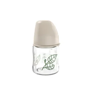 Nip staklena boca Širokog grla,cherry green girl,beige,120ml