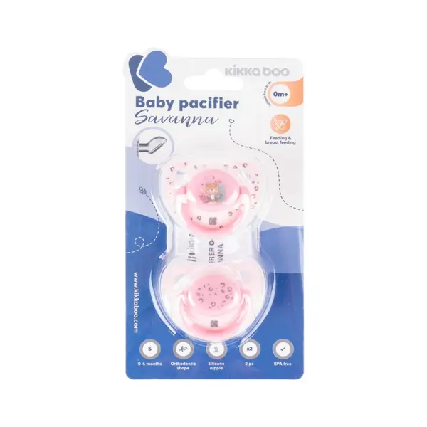 Kikka boo duda varalica savanna 6-18m 2kom,pink