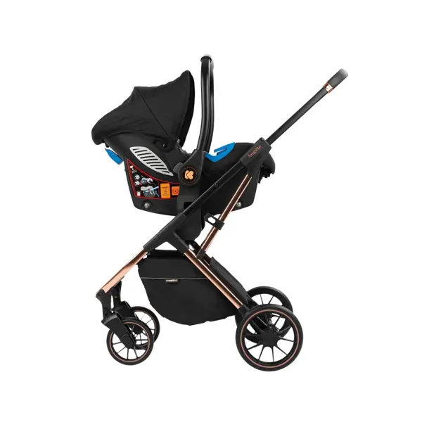 Kikka boo kolica angele chrome 3u1 crna