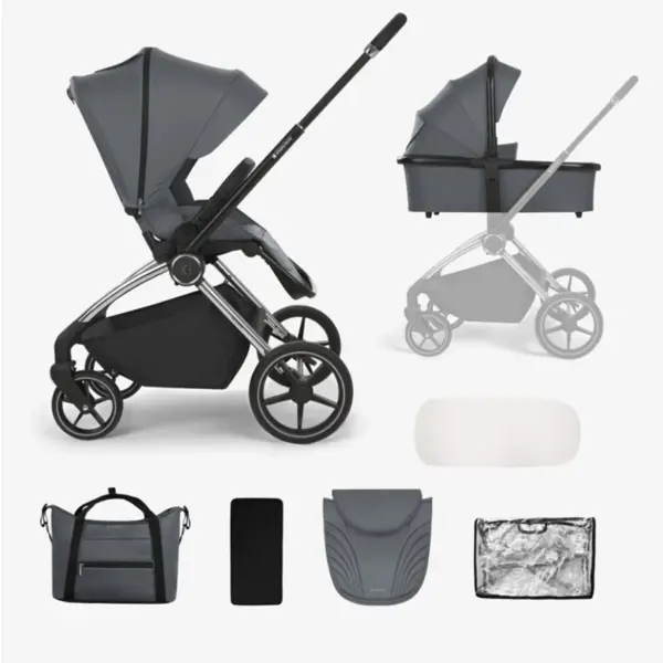 Kikka boo kolica kara 2u1,grey