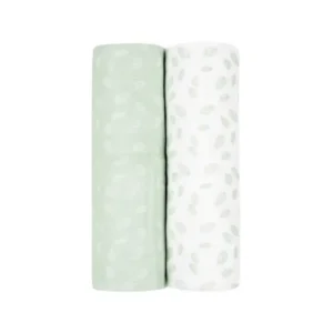 Kikka boo muslin set za povijanje 2kom 80/80cm,leaves mint