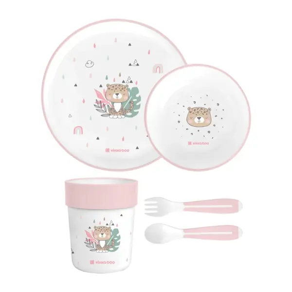 Kikka boo posuđe set savanna pink