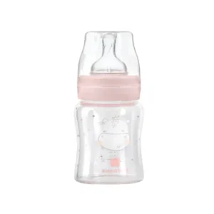 Kikka boo staklena boca 120ml hippo dreams,pink