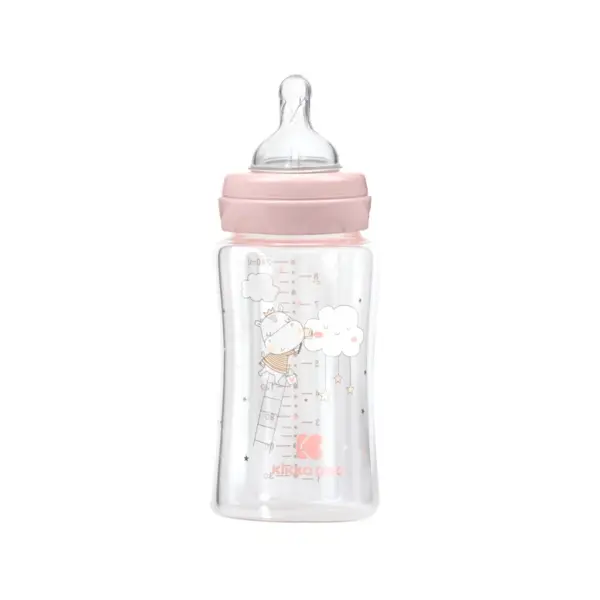 Kikka boo staklena boca 240ml hippo dreams pink